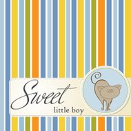 baby shower card with cat N2