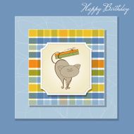birthday card with cat