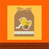 welcome card with duck toy N2