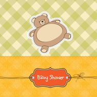 baby shower card with teddy N5