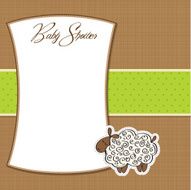 cute baby shower card with sheep N5