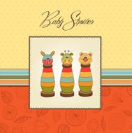 shower card with toys