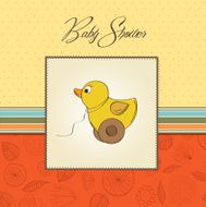 baby shower card with duck toy N3