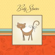 new baby shower card with cat N4