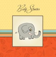romantic baby announcement card N8