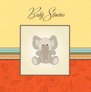 romantic baby announcement card N9