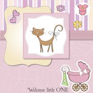 new baby shower card with cat N7