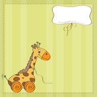 Baby shower card with cute giraffe N3