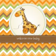 Baby shower card with cute giraffe N5