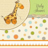 Baby shower card with cute giraffe N9