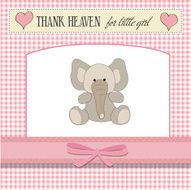 romantic baby girl announcement card N6