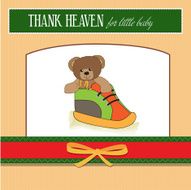 shower card with teddy bear hidden in a shoe N3
