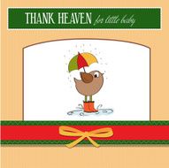 New baby announcement card N14