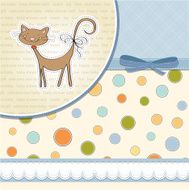new baby shower card with cat N11