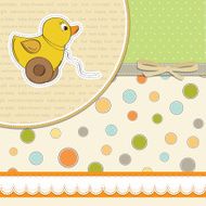 baby shower card with duck toy N4