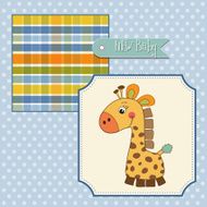 shower card with giraffe toy N2