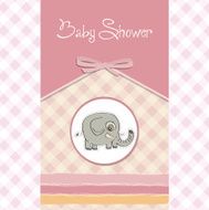 romantic baby announcement card N12