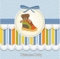shower card with teddy bear hidden in a shoe N4