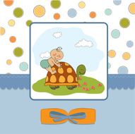 funny baby boy announcement card N3