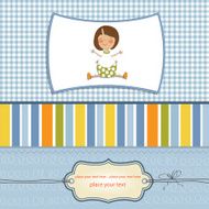 new baby girl announcement card N6