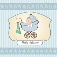 Baby boy announcement card N21