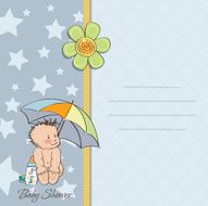 Baby boy shower card N44