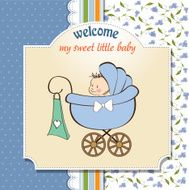 Baby boy announcement card N23