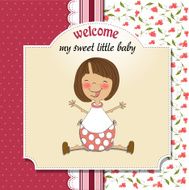 new baby girl announcement card N8