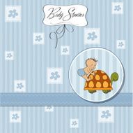 funny baby boy announcement card N6