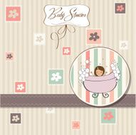 romantic baby girl shower card N2