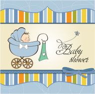 Baby boy announcement card N25