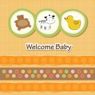 baby shower card with funny animals