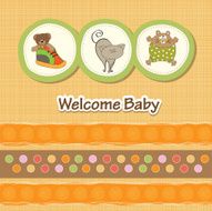 baby shower card with funny animals N2