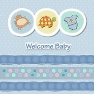 baby shower card with funny animals N5
