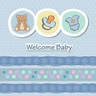 baby shower card with funny animals N6