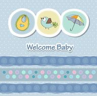 baby shower card with funny animals N7