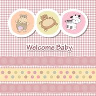 baby shower card with funny animals N11
