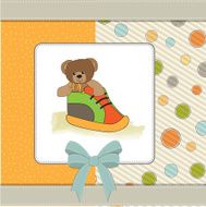 shower card with teddy bear hidden in a shoe N5
