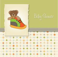 shower card with teddy bear hidden in a shoe N6