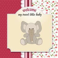 romantic baby girl announcement card N9