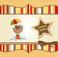 New baby announcement card N15