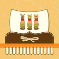 Baby shower card with toys N8