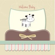 cute baby shower card with zebra N28