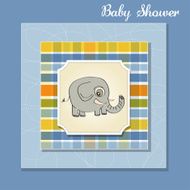romantic baby announcement card N13