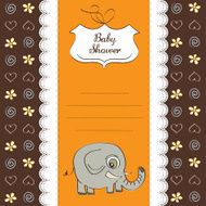 romantic baby announcement card N14