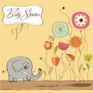 romantic baby announcement card N15