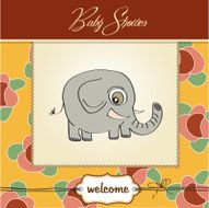 romantic baby announcement card N17