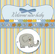new baby boy announcement card N12