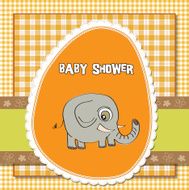 romantic baby announcement card N20