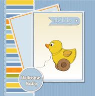 welcome card with duck toy N7